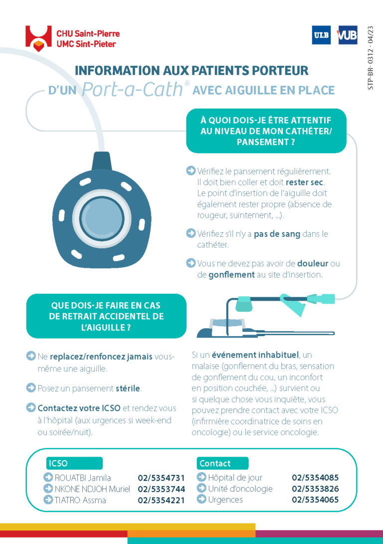 Infos aux patients porteurs d’un Port-a-Cath